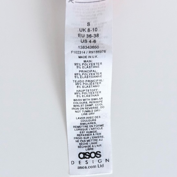 Rust Ribbed Button Front Cami Top Size S ASOS Design - Picture 8 of 10